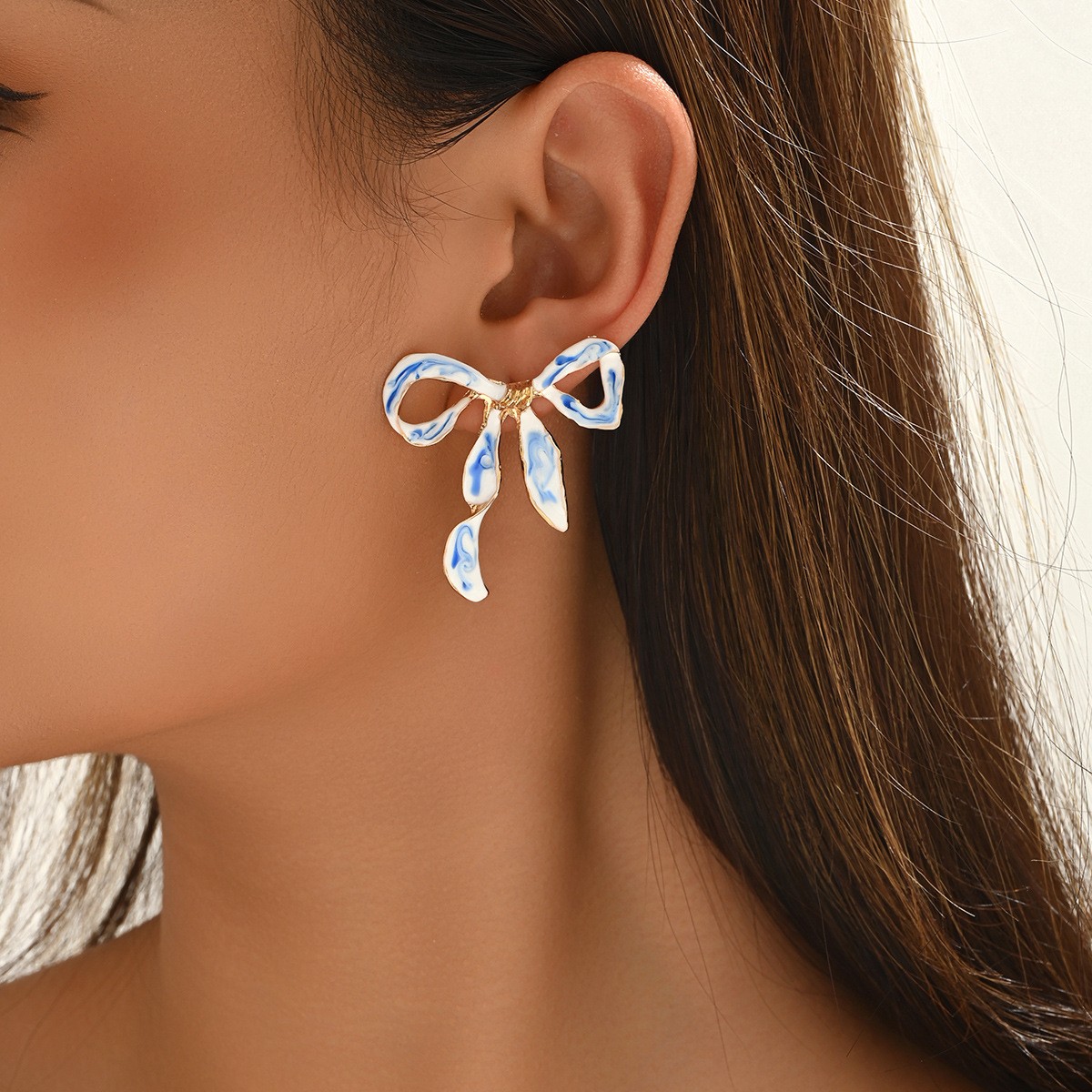 Ribbon Bow Drop Earrings