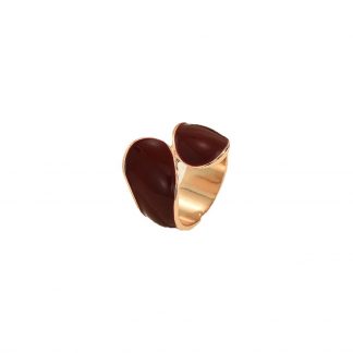 Sculptural Enamel Open-Front Ring - alternate view