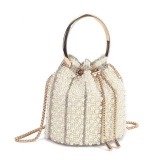 Beaded Ring-Handle Evening Bag - alternate view