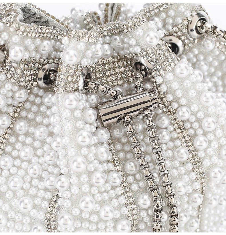 Beaded Ring-Handle Evening Bag