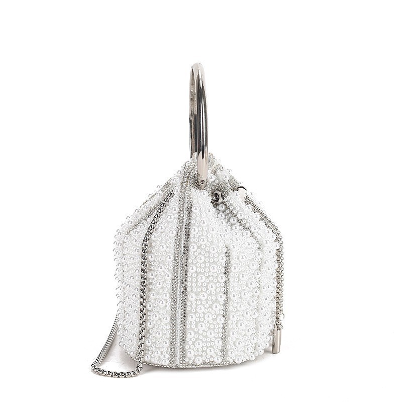Beaded Ring-Handle Evening Bag