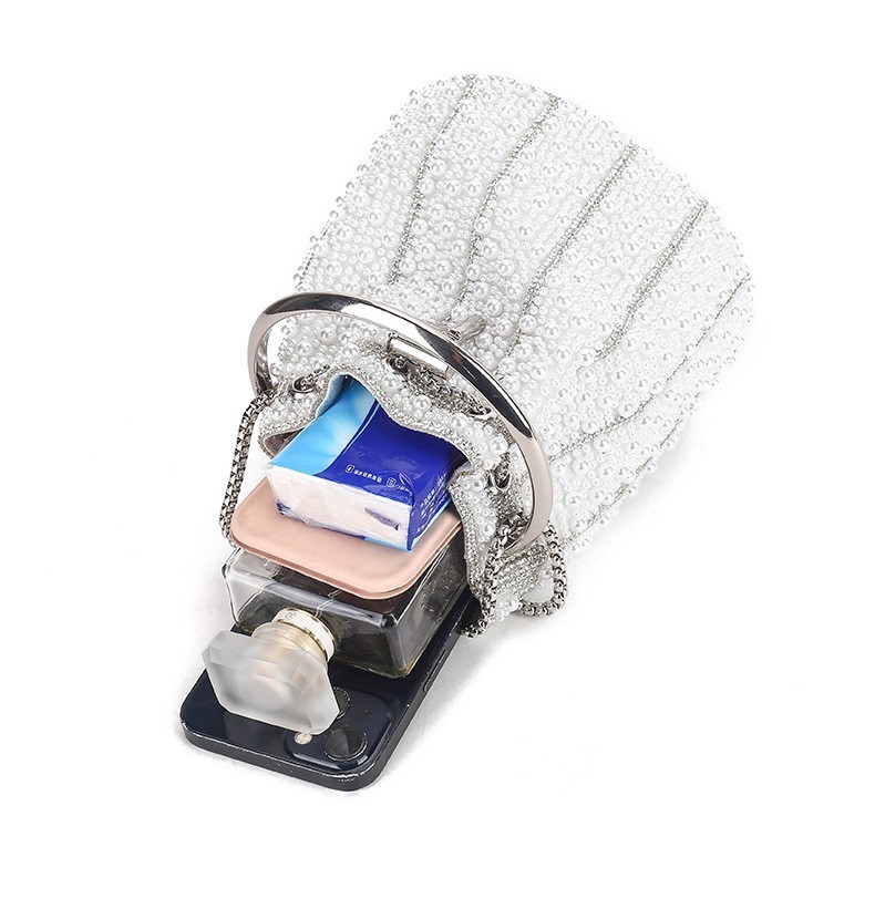 Beaded Ring-Handle Evening Bag