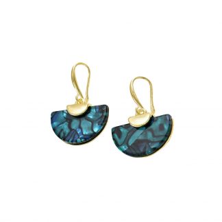 Iridescent Fan Drop Earrings - alternate view
