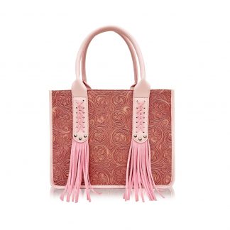 Embossed Tassel Mini Tote