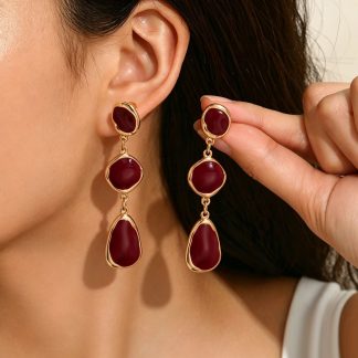 Triple-Drop Teardrop Earrings