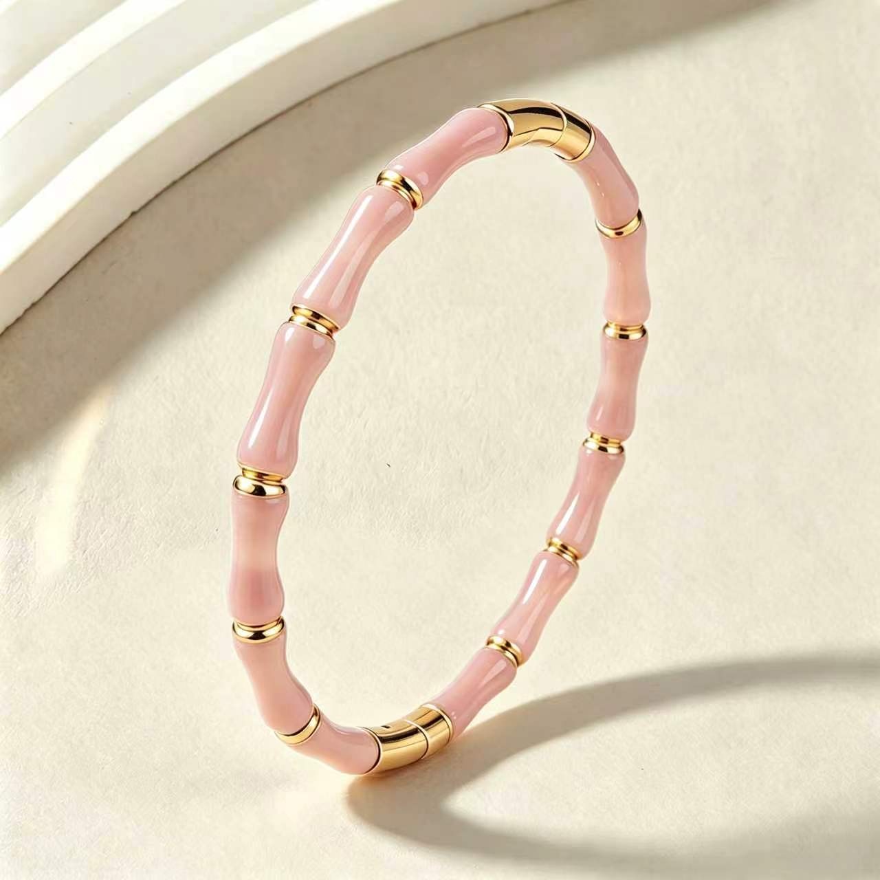 Bamboo-Style Enamel Bangle