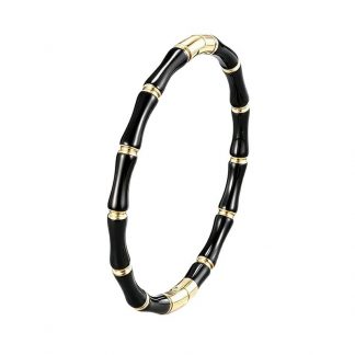 Bamboo-Style Enamel Bangle