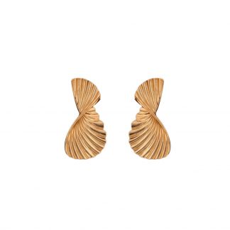 Twisted Fan Statement Earrings - alternate view