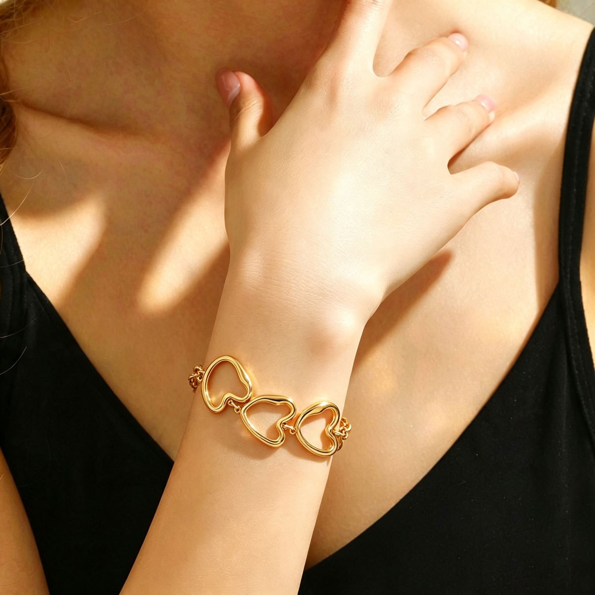 Open Heart-Link Bracelet
