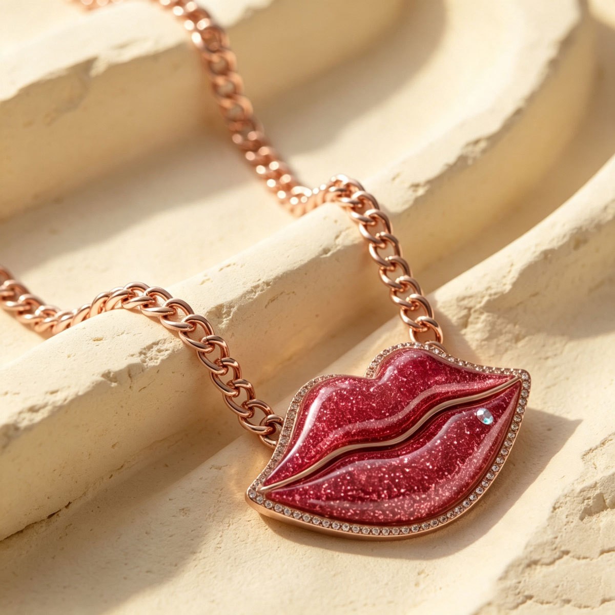 Lips Pendant Necklace