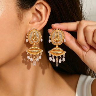 Ornate Medallion Chandelier Earrings