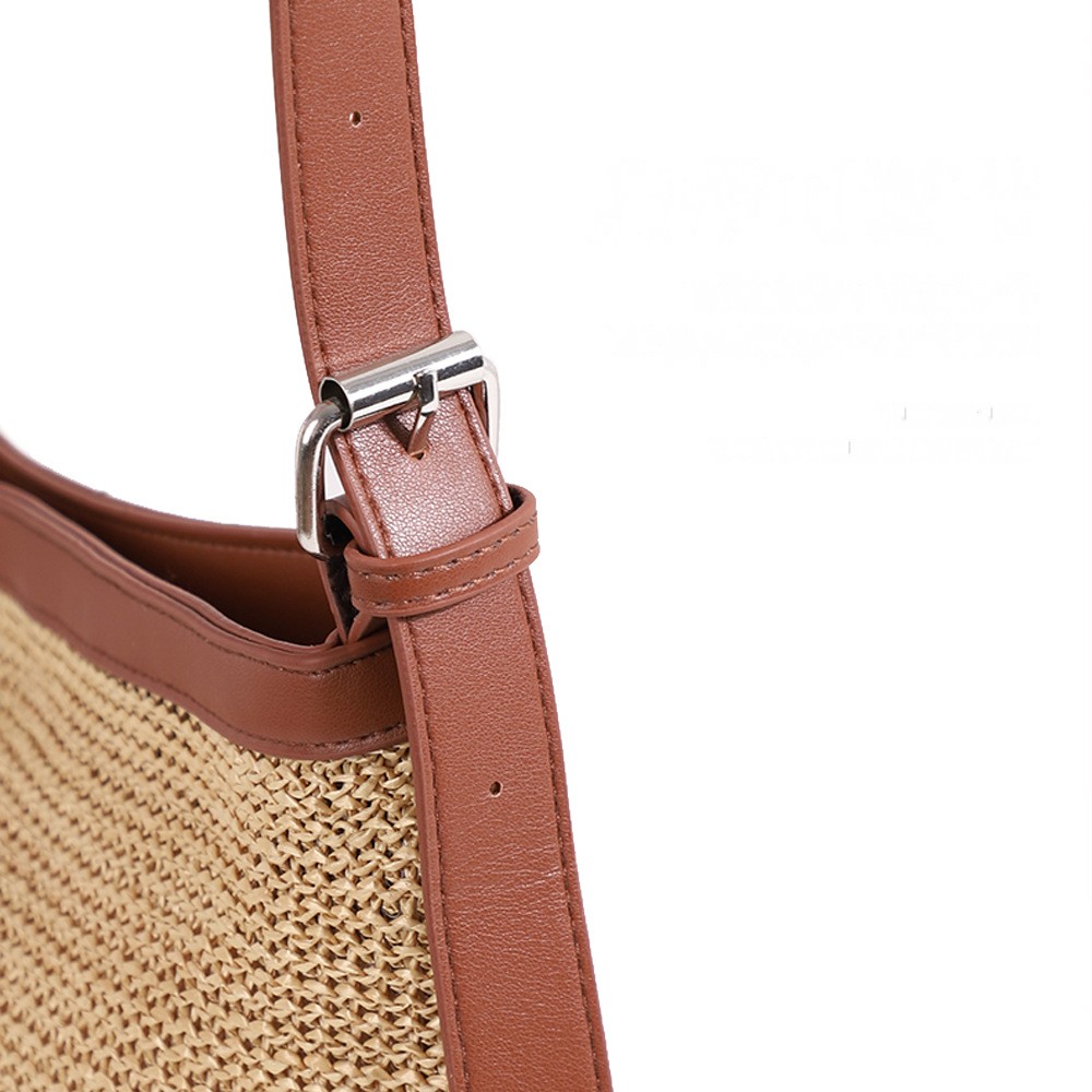 Woven Corner-Panel Shoulder Bag