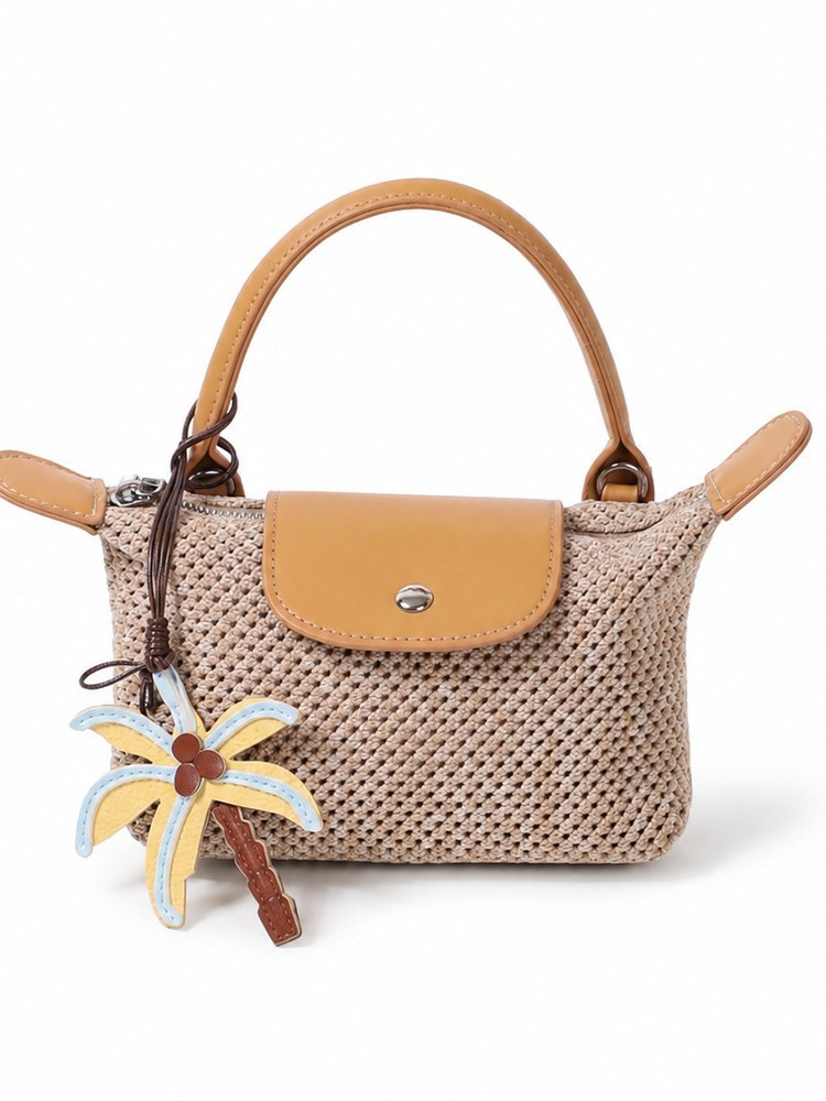 Woven-Texture Mini Satchel