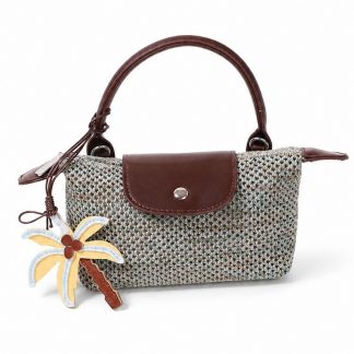 Woven-Texture Mini Satchel - alternate view