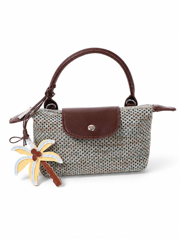 Woven-Texture Mini Satchel
