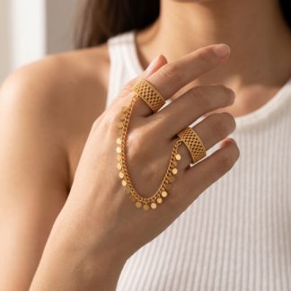 Floral Chain Ring