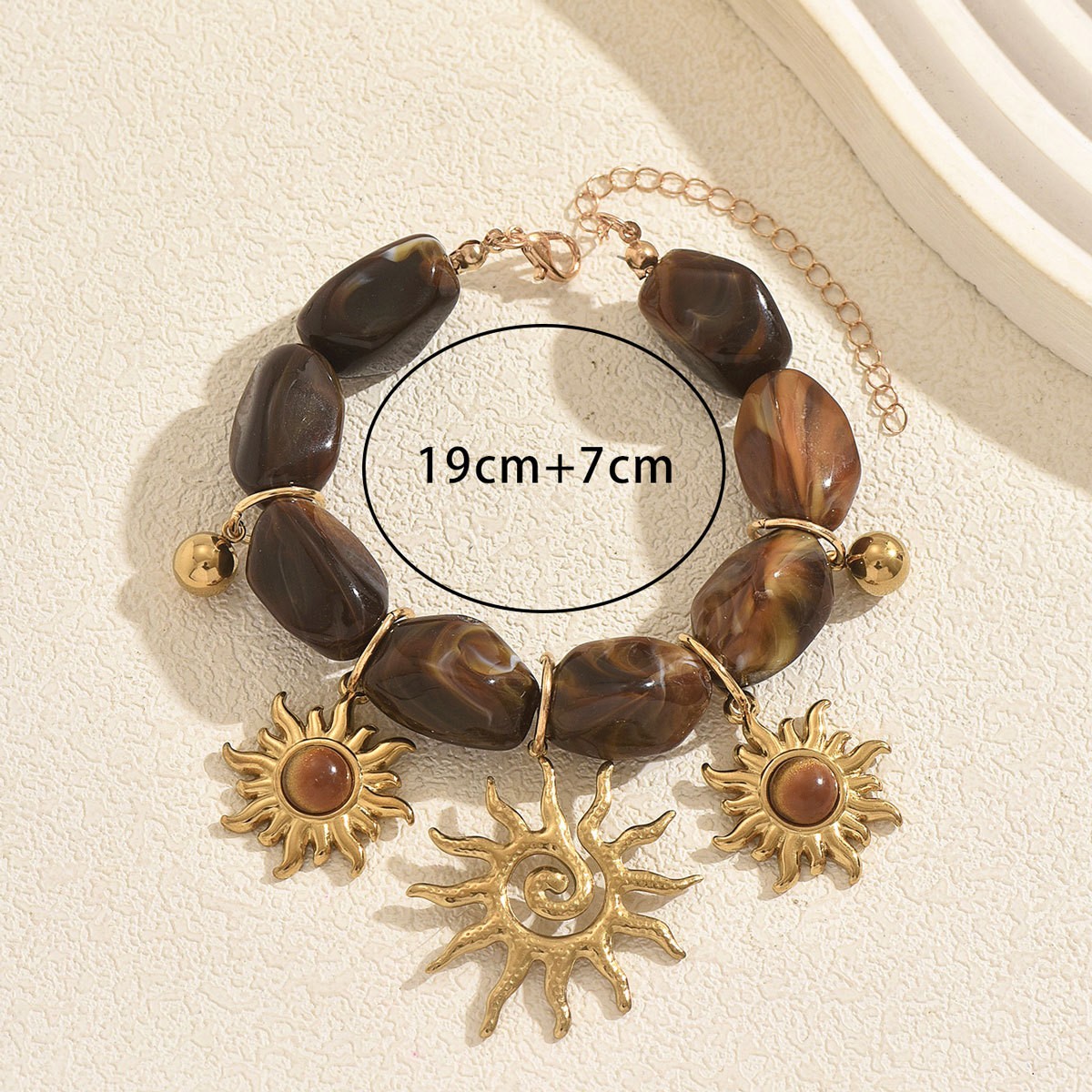 Stone-Effect Sun Charm Bracelet