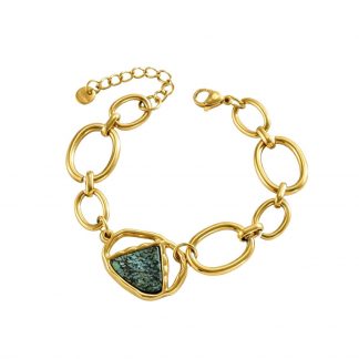 Heart-Link Stone-Accent Bracelet - alternate view