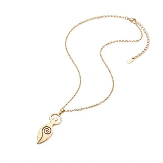 Spiral Leaf Pendant Necklace - alternate view