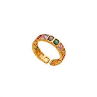 Multicolor Stone-Accent Open Ring - alternate view