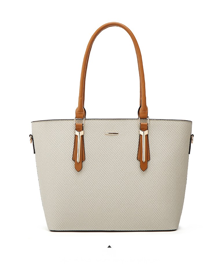 Textured Tote and Matching Bag Set