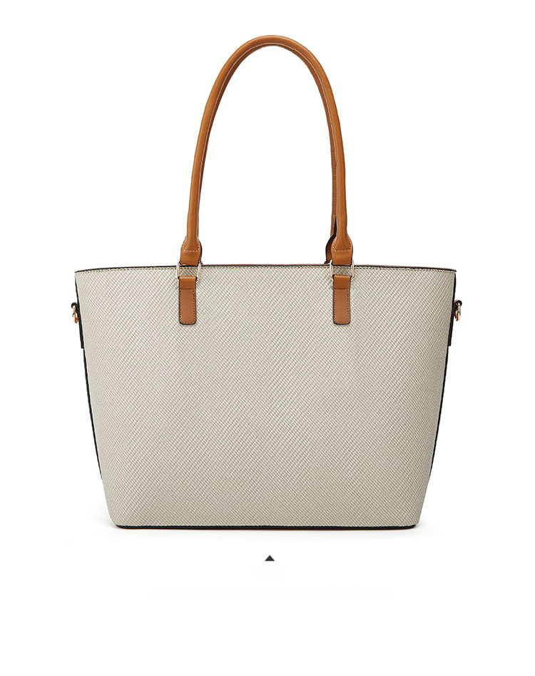 Textured Tote and Matching Bag Set