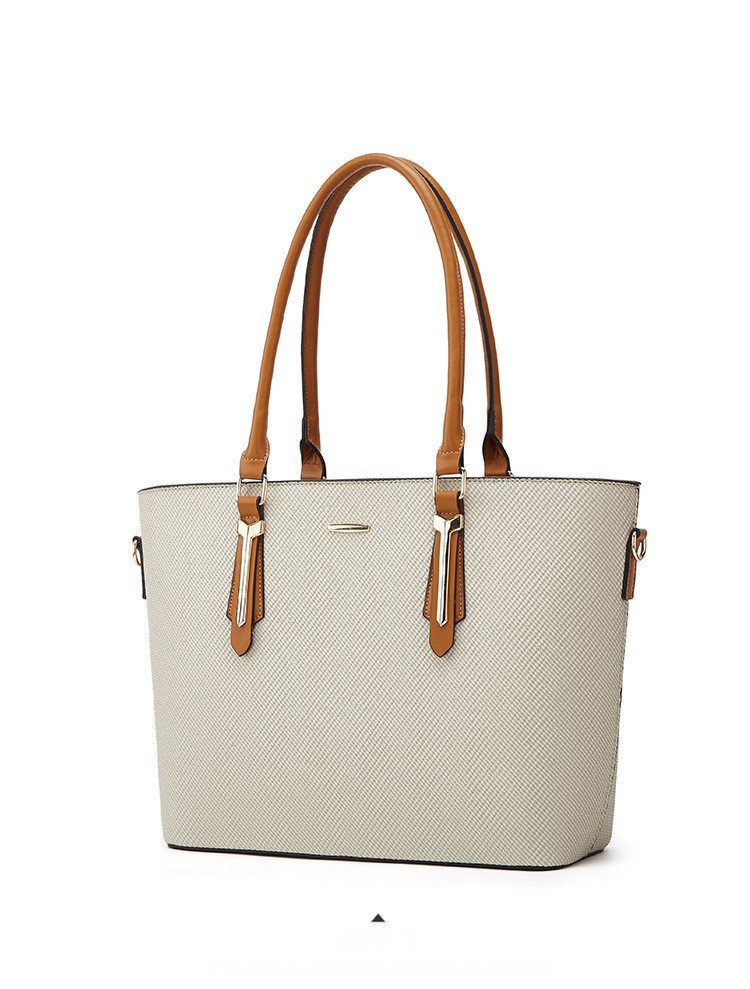 Textured Tote and Matching Bag Set