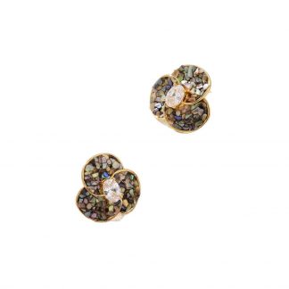 Faceted Cluster Stud Earrings - alternate view
