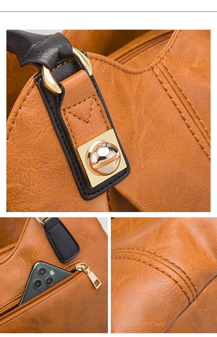 Vintage-Style Handbag and Pouch Set