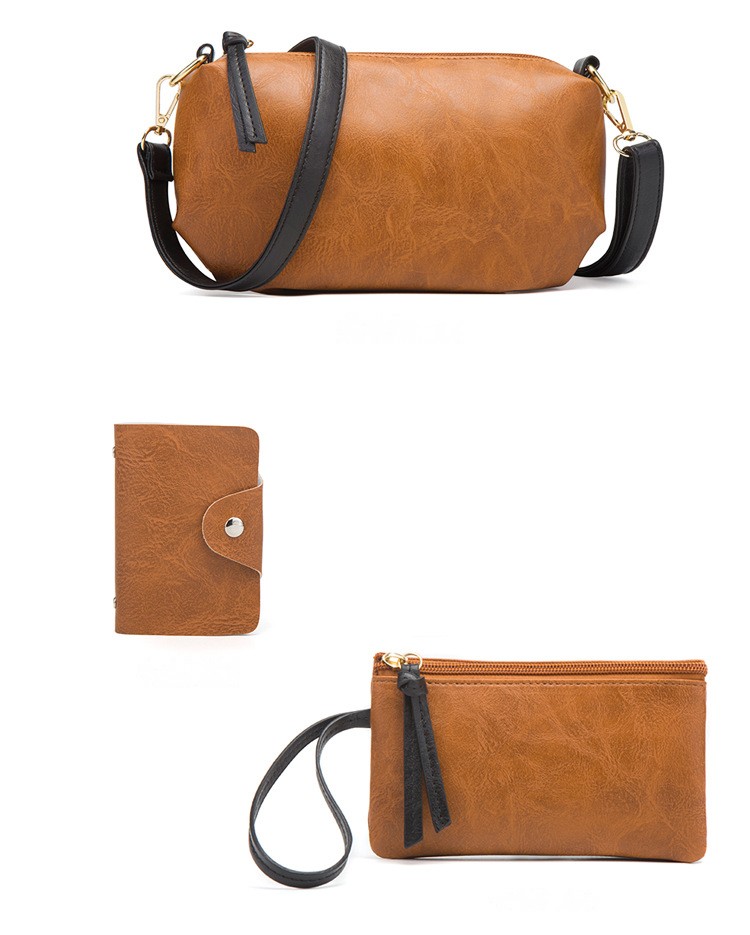 Vintage-Style Handbag and Pouch Set