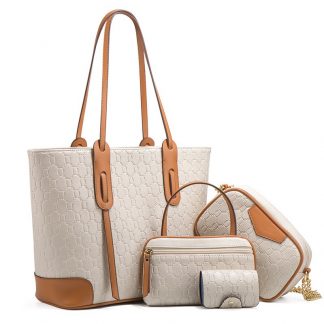 Textured Tote and Companion Bag Set
