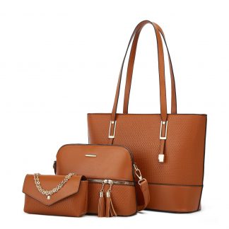 Structured Tote and Chain-Accent Bag Set - alternate view