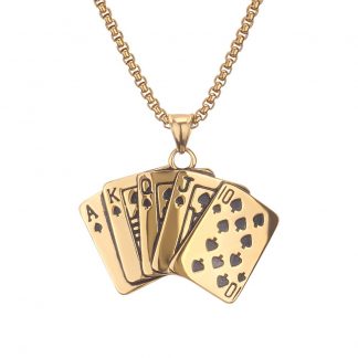Playing Card Pendant Necklace - alternate view