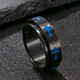 Cross-Detail Band Ring - alternate view