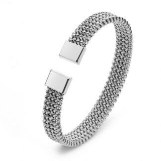 Woven Wave Open Bangle