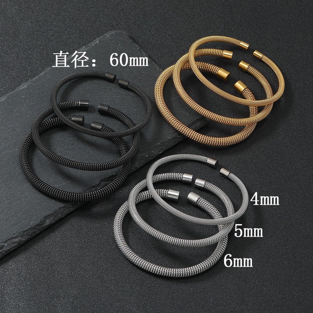 Mesh Open Bangle Bracelet