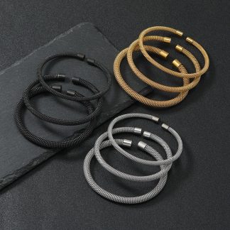 Mesh Open Bangle Bracelet - alternate view