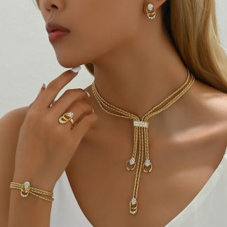 Tassel Necklace, Bracelet, Earrings and Ring Set