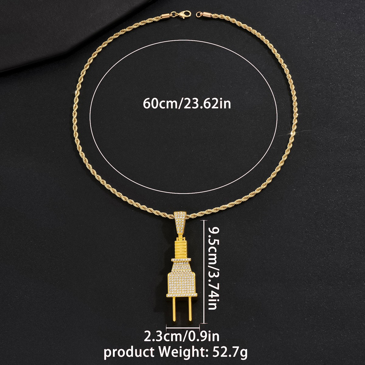 Plug-Shaped Pendant Necklace
