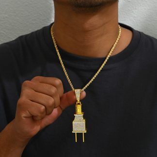 Plug-Shaped Pendant Necklace