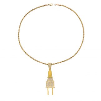 Plug-Shaped Pendant Necklace - alternate view