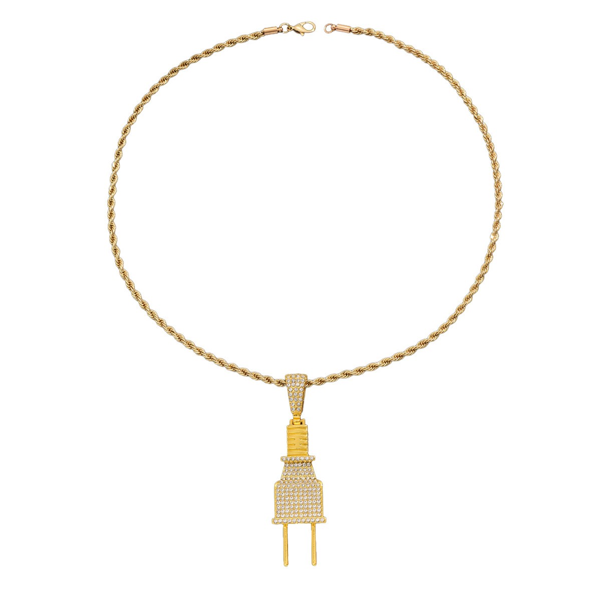 Plug-Shaped Pendant Necklace