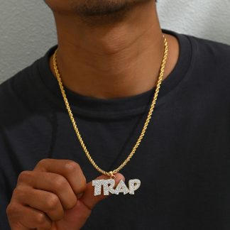 TRAP Letter Pendant Necklace