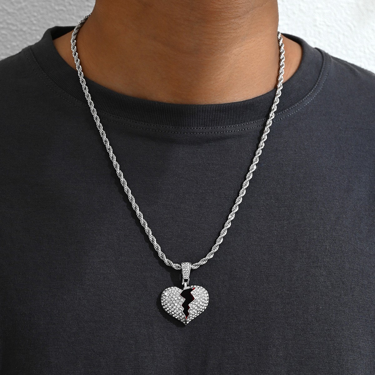 Broken-Heart Pendant Necklace