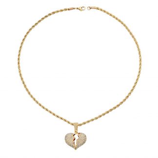 Broken-Heart Pendant Necklace - alternate view