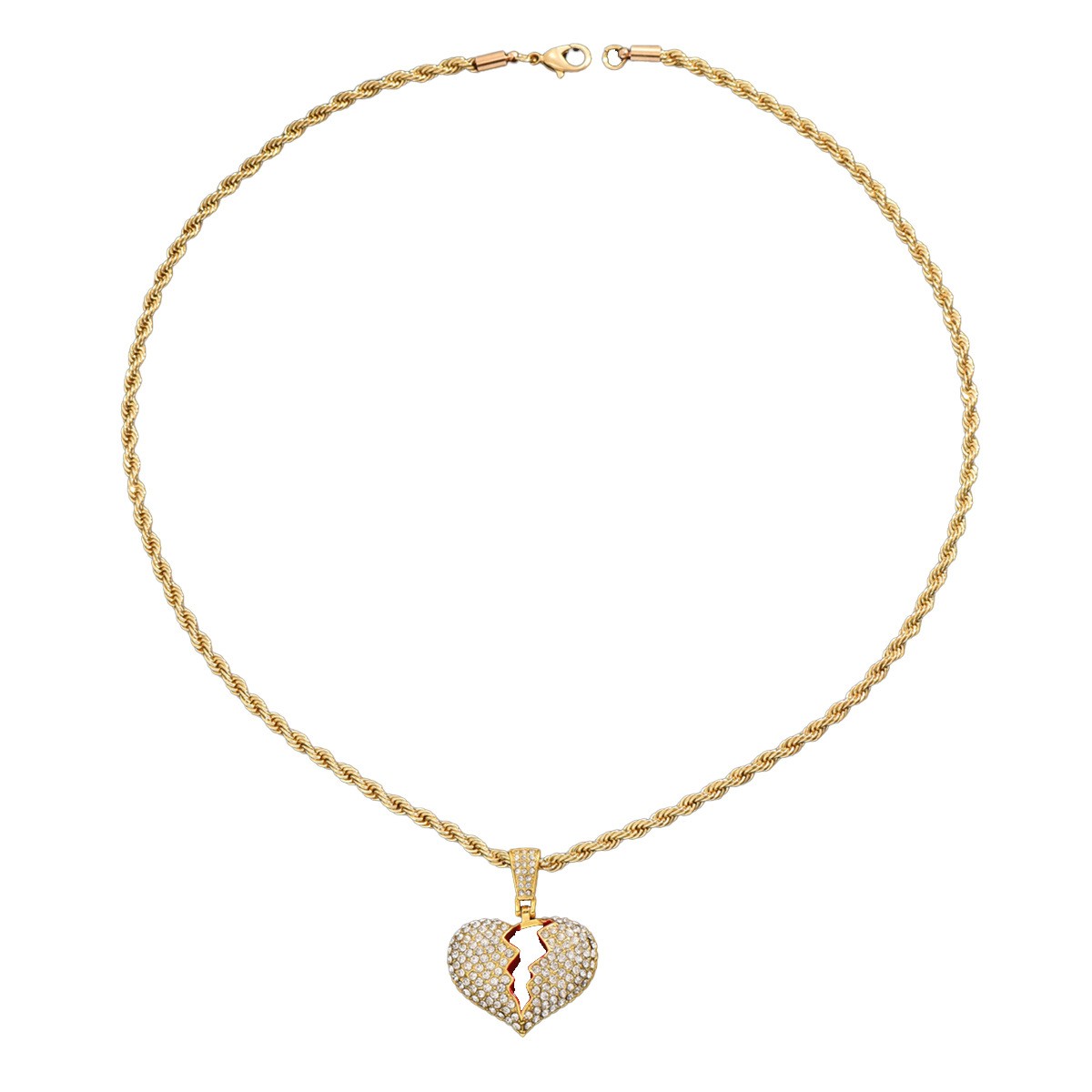 Broken-Heart Pendant Necklace