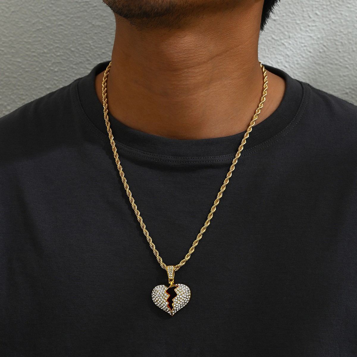 Broken-Heart Pendant Necklace