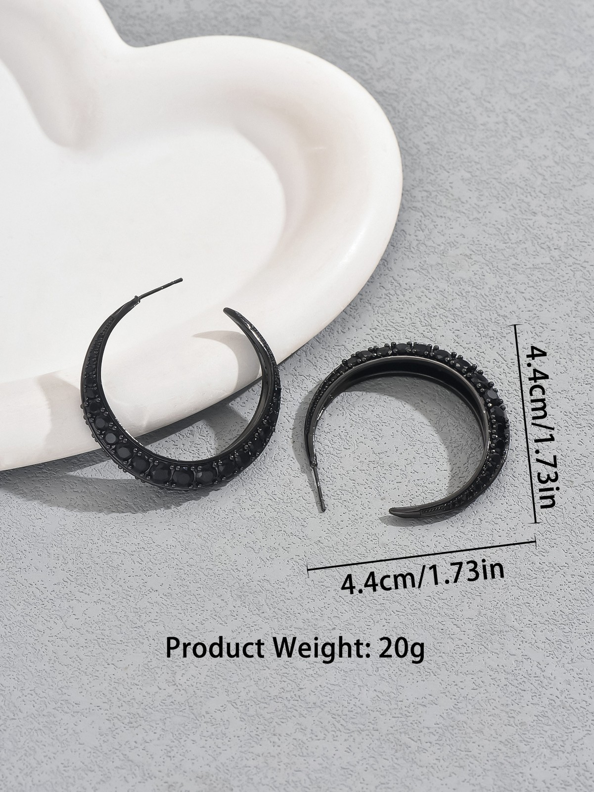 Textured Elongated Hoop Earrings