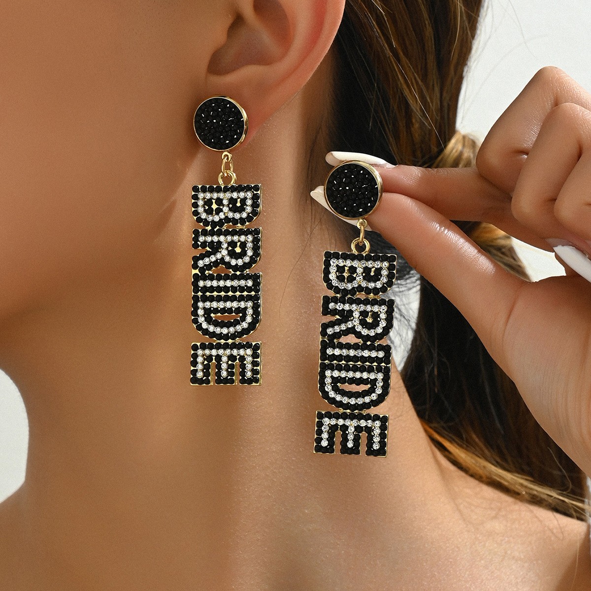 BRIDE Letter Drop Earrings