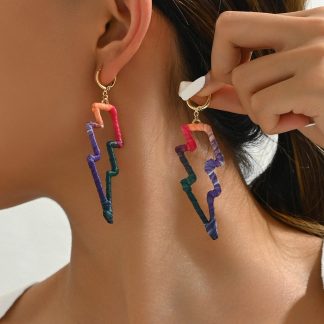 Colorful Lightning Drop Earrings